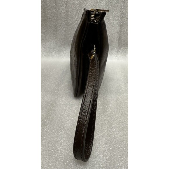 WB Cow Leather Collection Marvos brown leather wristlet zip closure - Picture 5 of 16